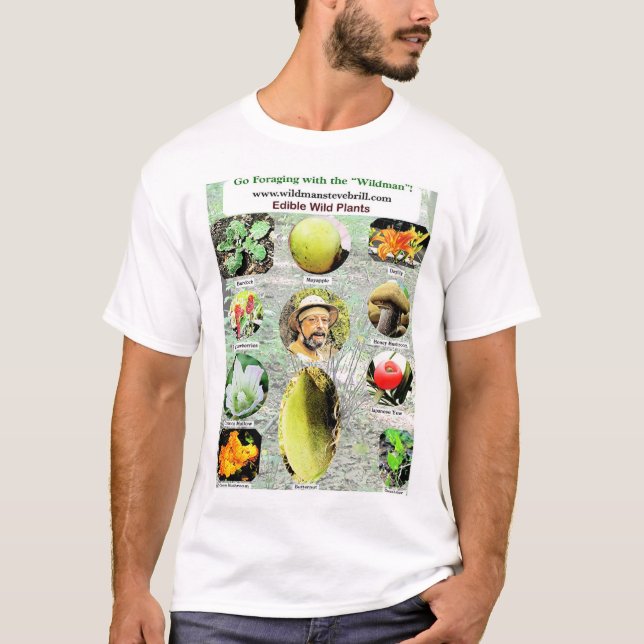 Camiseta Plantas comestibles salvajes por el rodaballo de (Anverso)