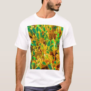 Camiseta Plantas de Cactus de Nopal Espinoso del Desierto C