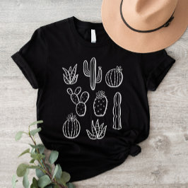 Camiseta Plantas de Cactus Occidental Jardín Botánico Boho 