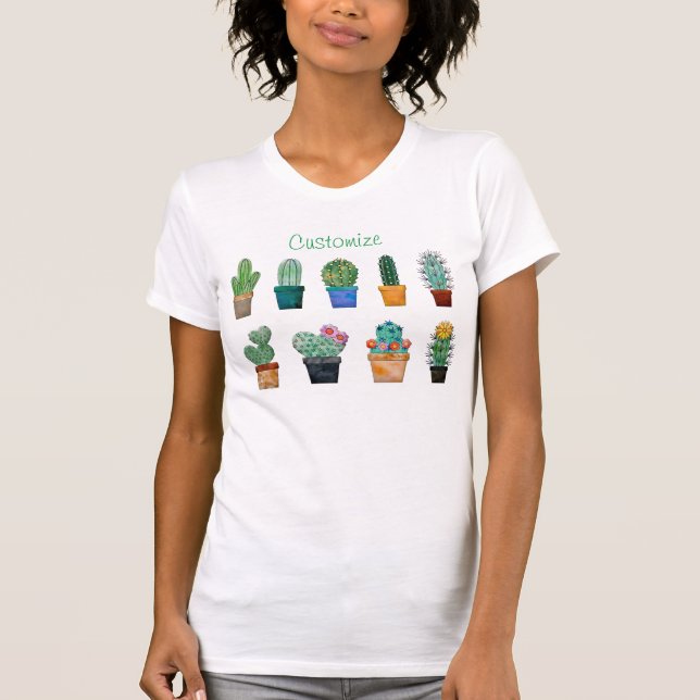 Camiseta Plantas de cactus variadas Thunder_Cove (Anverso)