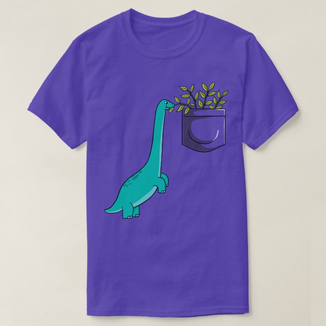Camiseta Plantas de dinosaurios en bolsillo (Diseño del anverso)