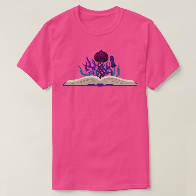 Camiseta Plantas de flores que crecen a partir de libros de (Diseño del anverso)