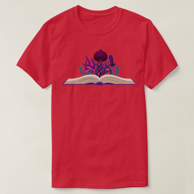 Camiseta Plantas de flores que crecen de libros Pegatinas d (Diseño del anverso)