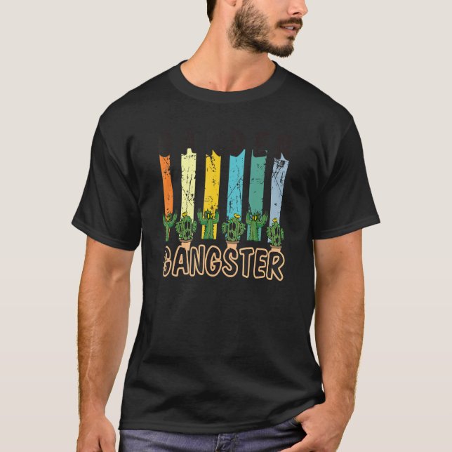 Camiseta Plantas De Gangster Jardín Pots Cute Cactus Cacti  (Anverso)