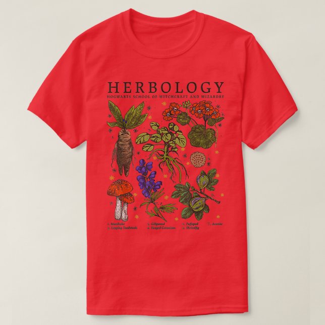 Camiseta Plantas de herbología (Diseño del anverso)