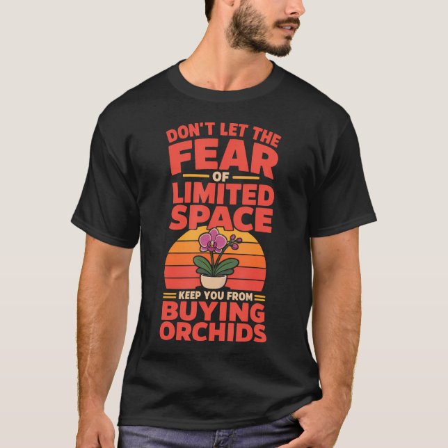 Camiseta Plantas de jardín de flores de orquídea (Anverso)