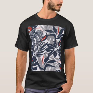 Camiseta Plantas de jungla: Orgánica floral sin foco