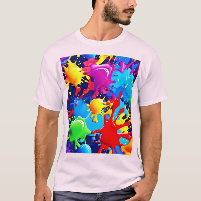 Camiseta Plantas de pintura vibrantes: una instrucción de c (Anverso)