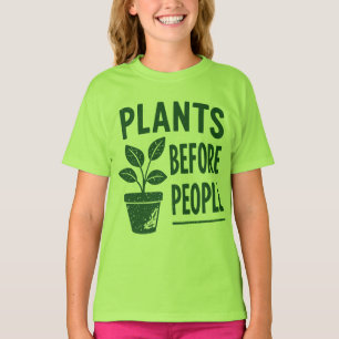 Camiseta Plantas divertidas antes que la gente Arte de sell