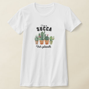 Camiseta Plantas divertidas suculentas cactus cactáceas en 
