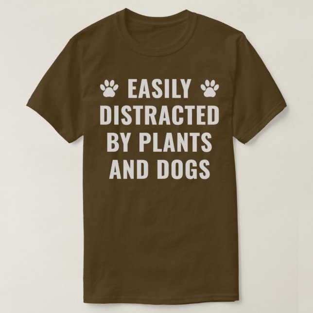 Camiseta Plantas divertidas y perros jardinería Perro Perro (Diseño del anverso)