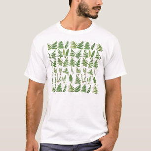 Camiseta Plantas frondosas verdes del vintage