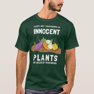Camiseta Plantas inocentes asesinadas por la gra sarcástica