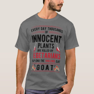 Camiseta Plantas Matadas Por Vegetarianos Terminan Con La V