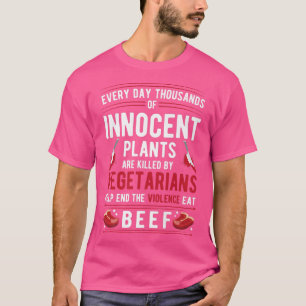 Camiseta Plantas Matadas Por Vegetarianos Terminan Con La V