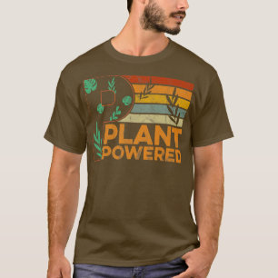 Camiseta Plantas Retro Vegetariano Hombres