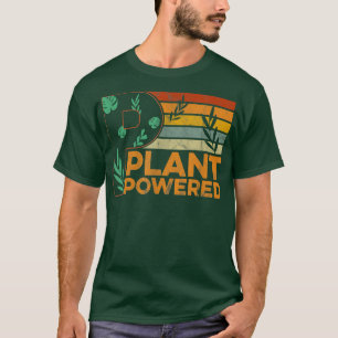 Camiseta Plantas Retro Vegetariano Hombres