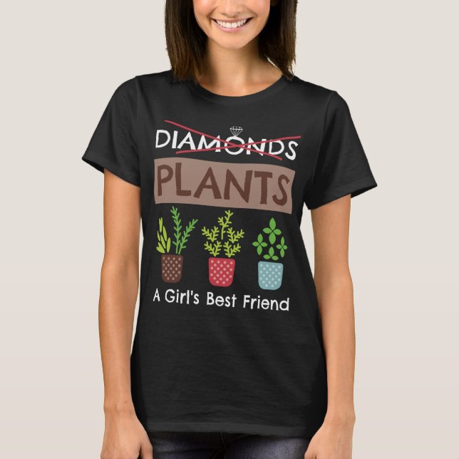 Camiseta Plantas - Un mejor amigo Chica divertido jardinero (Anverso)