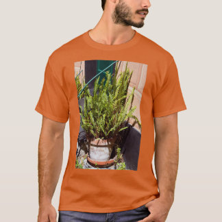 Camiseta Plantas verdes altas en maceta de flores