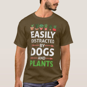 Camiseta Plantas y perros divertidos planta de adorno de pe
