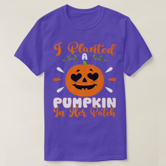 Camiseta Planté Una Calabaza En Su Parche Embarazo De Hallo (Diseño del anverso)