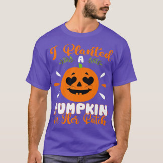Camiseta Planté Una Calabaza En Su Parche Embarazo De Hallo