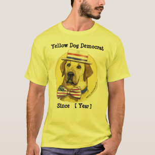 Camiseta Plantilla adaptable - perro amarillo Demócrata