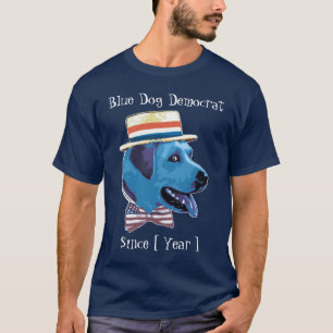 Camiseta Plantilla adaptable - perro azul Demócrata desde