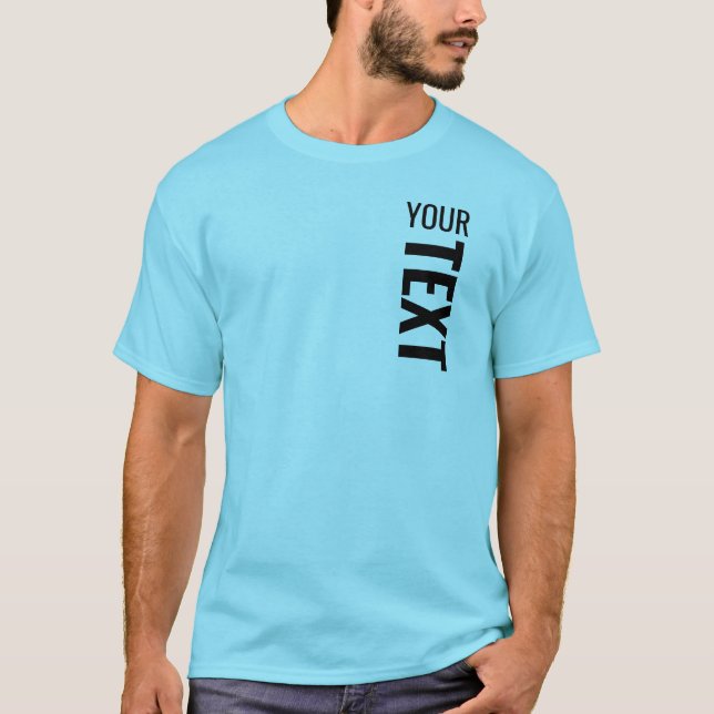Camiseta Plantilla Añadir texto aquí El horizonte azul de l (Anverso)