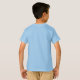 Camiseta Plantilla azul claro personalizado Añadir niños de (Reverso completo)