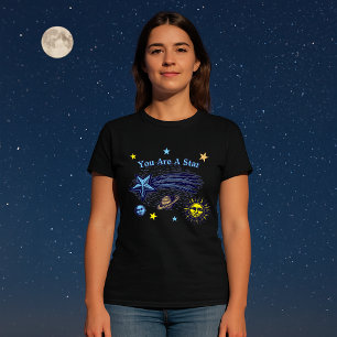 Camiseta Plantilla de Afirmación de Arte Celestial de Estre