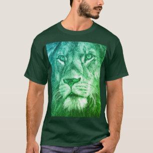 Camiseta Plantilla de animales Hombres Moderno Cara de León