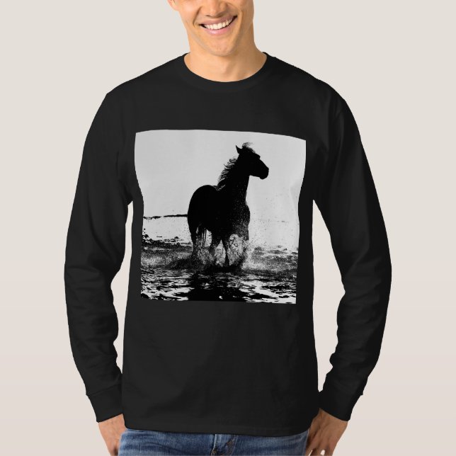 Camiseta Plantilla de Arte Pop de Caballo Moderno y Elegant (Anverso)