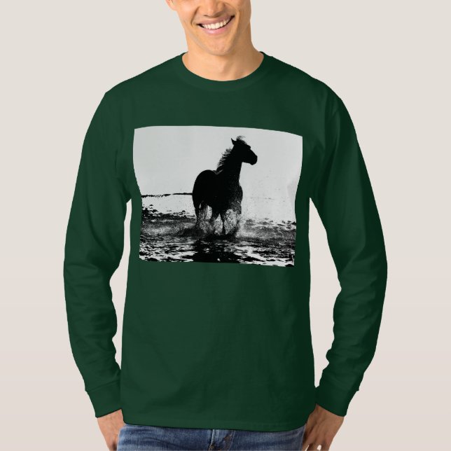 Camiseta Plantilla de arte pop Deep Forest Green Elegant Mo (Anverso)