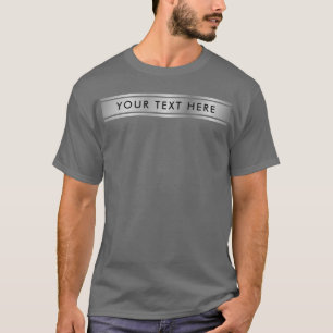 Camiseta Plantilla de aspecto plateado Añadir texto El oscu
