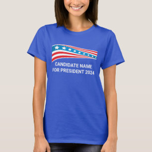 Camiseta Plantilla de bandera estadounidense de campaña pol
