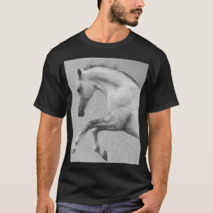 Camiseta Plantilla de caballo de curvatura animal hombres m