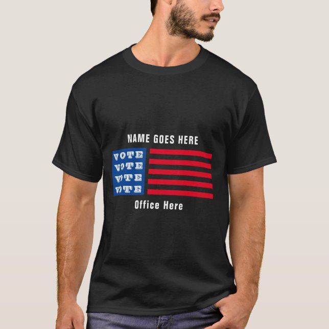 Camiseta Plantilla de campaña para las elecciones (Anverso)