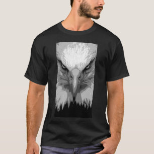 Camiseta Plantilla de cara de águila animal Hombres moderno