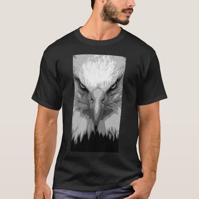 Camiseta Plantilla de cara de águila animal Hombres moderno (Anverso)