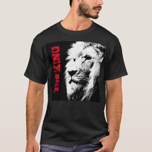 Camiseta Plantilla de cara de león Mens elegante moderno ne
