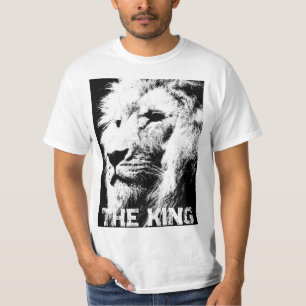 Camiseta Plantilla de cara de león personalizado masculina 