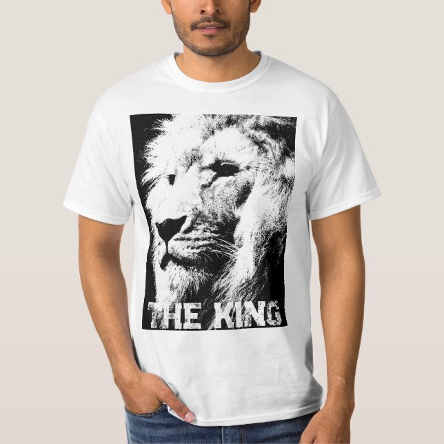 Camiseta Plantilla de cara de león personalizado masculina  (Anverso)