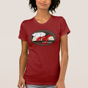 Camiseta Plantilla de Chef de Lobster Chef Chef Chef Damas 