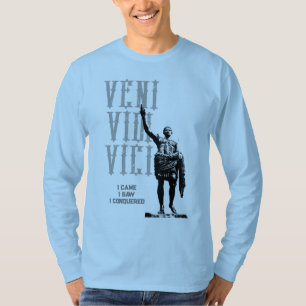 Camiseta Plantilla de cita motivacional moderna Veni Vidi V