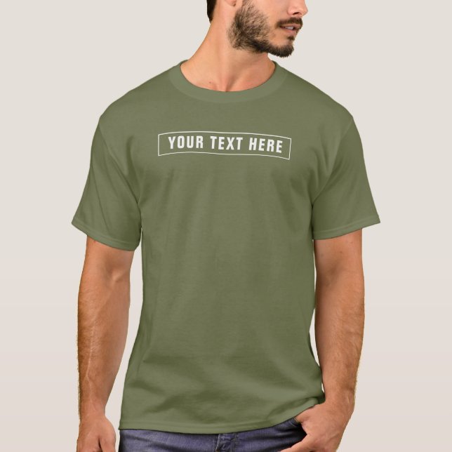 Camiseta Plantilla de cliente moderna de Hombres Verdes Fat (Anverso)
