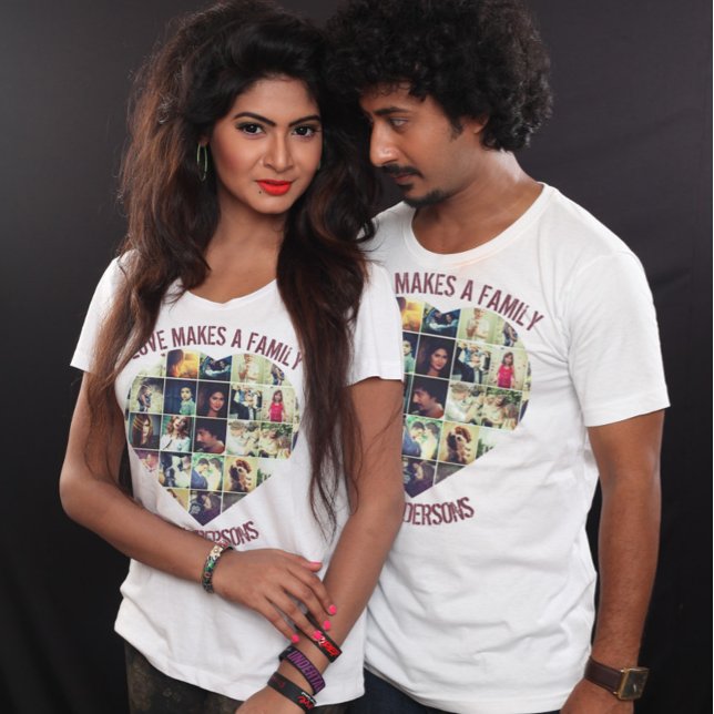 Camiseta plantilla de collage de fotos con forma de corazón (Subido por el creador)