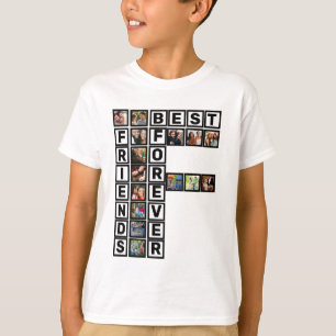 Camiseta Plantilla de Collage de fotos de los mejores amigo
