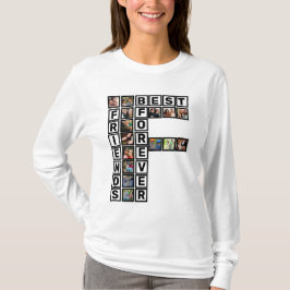 Camiseta Plantilla de Collage de fotos de los mejores amigo