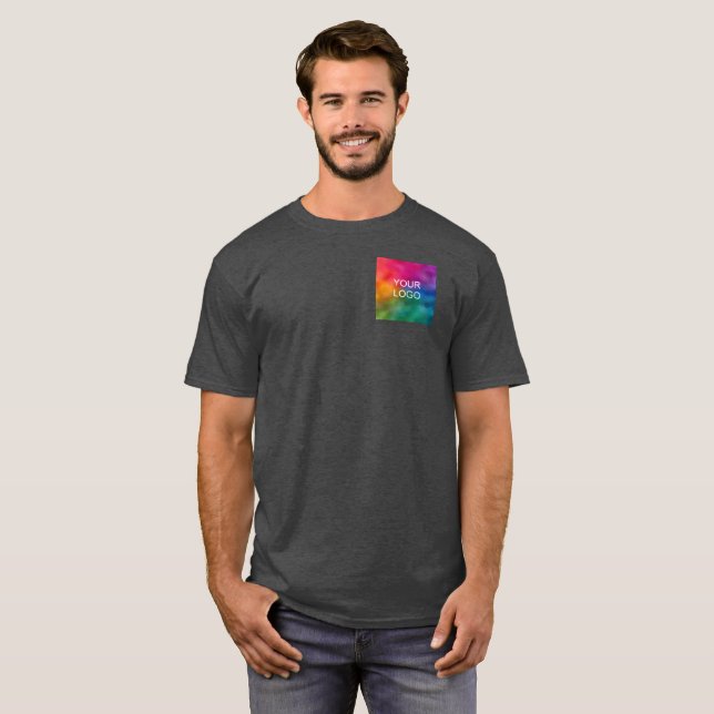 Camiseta Plantilla de color carbón gris personalizable (Anverso completo)